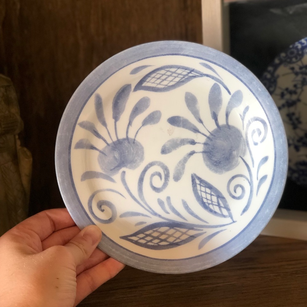 Corelle Blue & White Plate